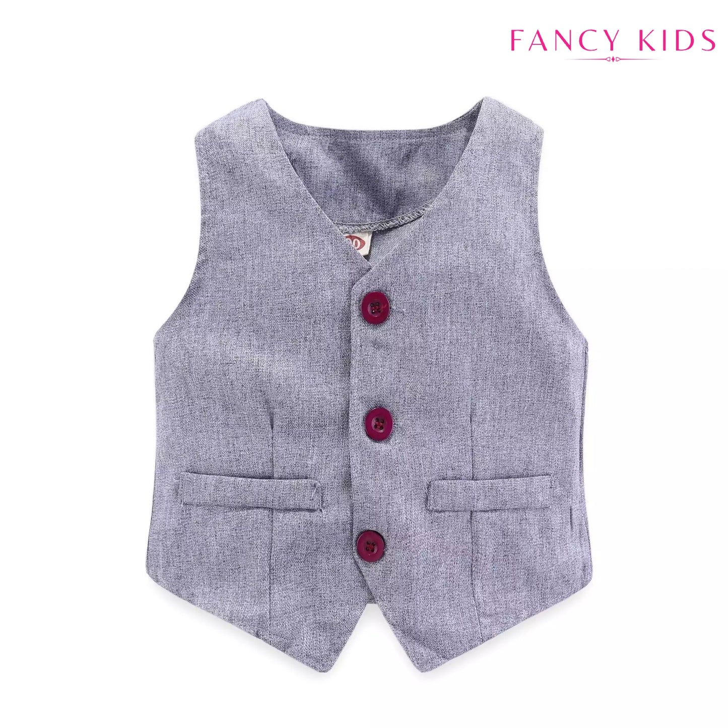 Oliver Boys party outfit- Grey and white 