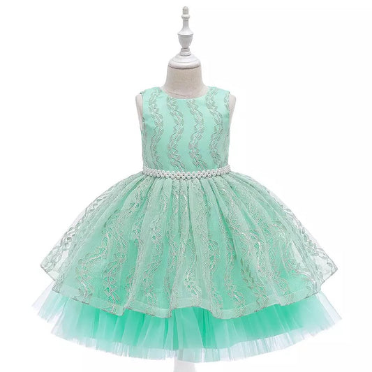 Kiara pearl dress- Light Green