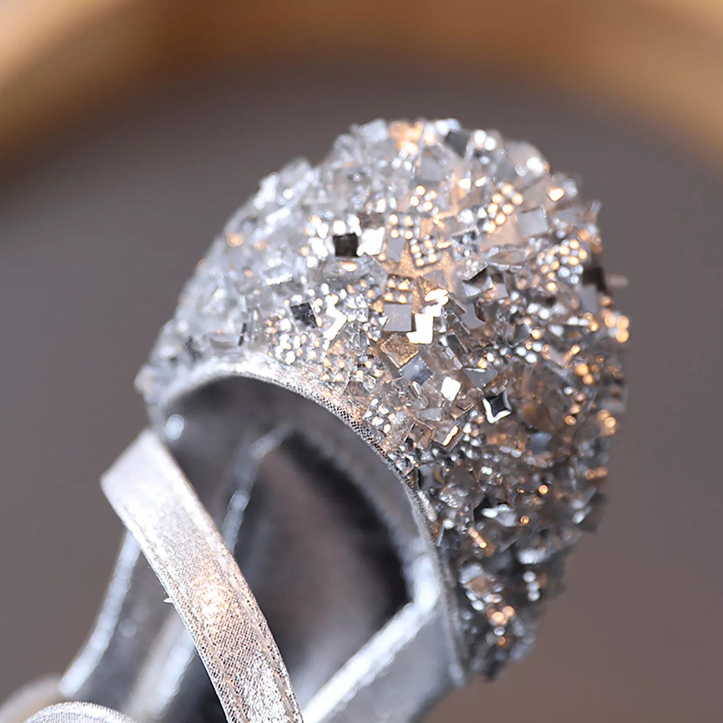 Layla crystal shoe- flat heel