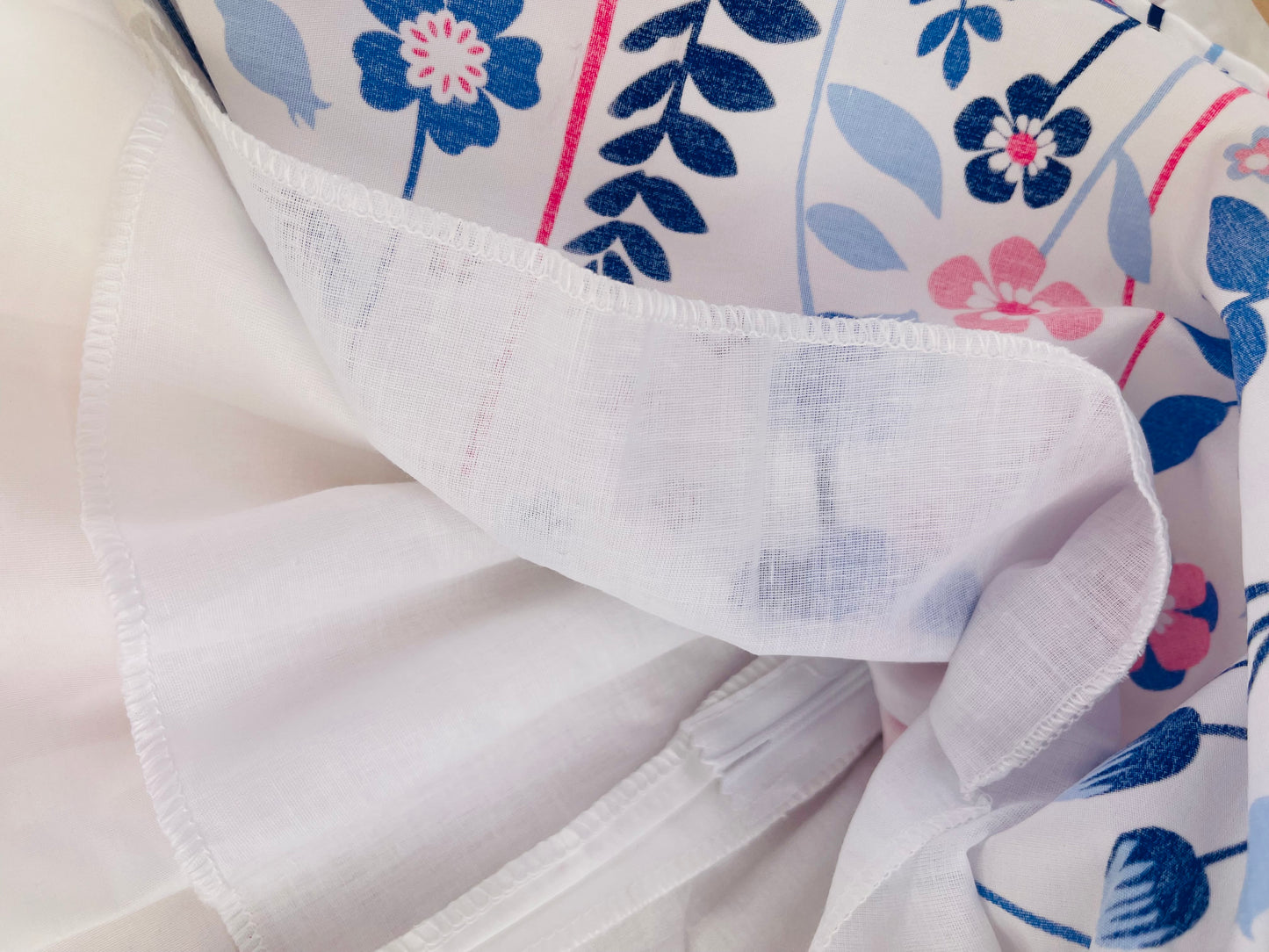 White floral summer cotton dress