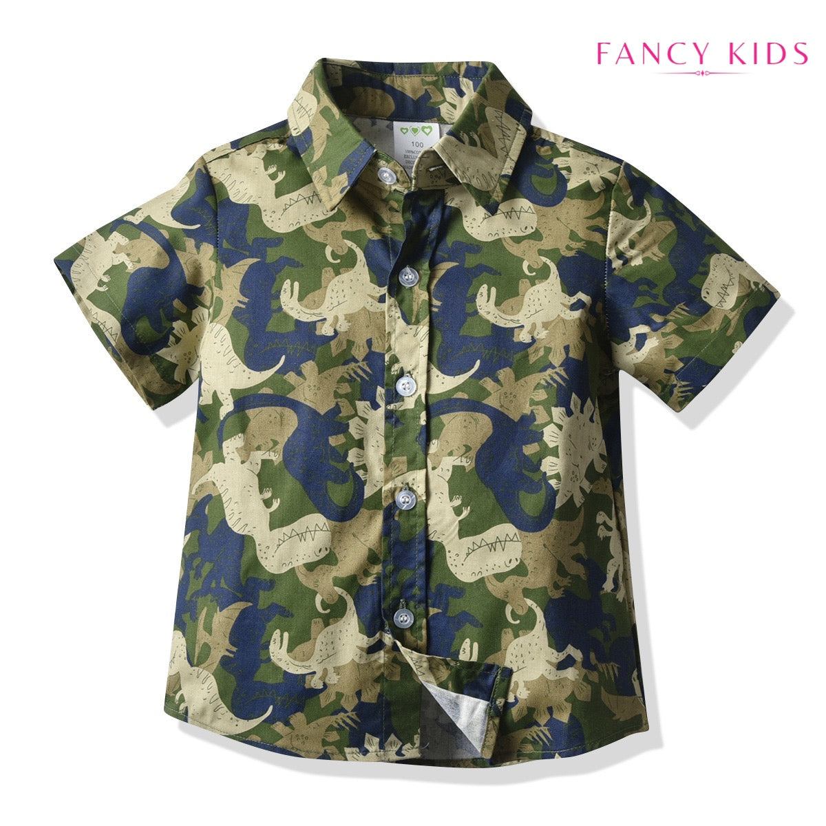 Dinosaur printed short sleeve boys outfit