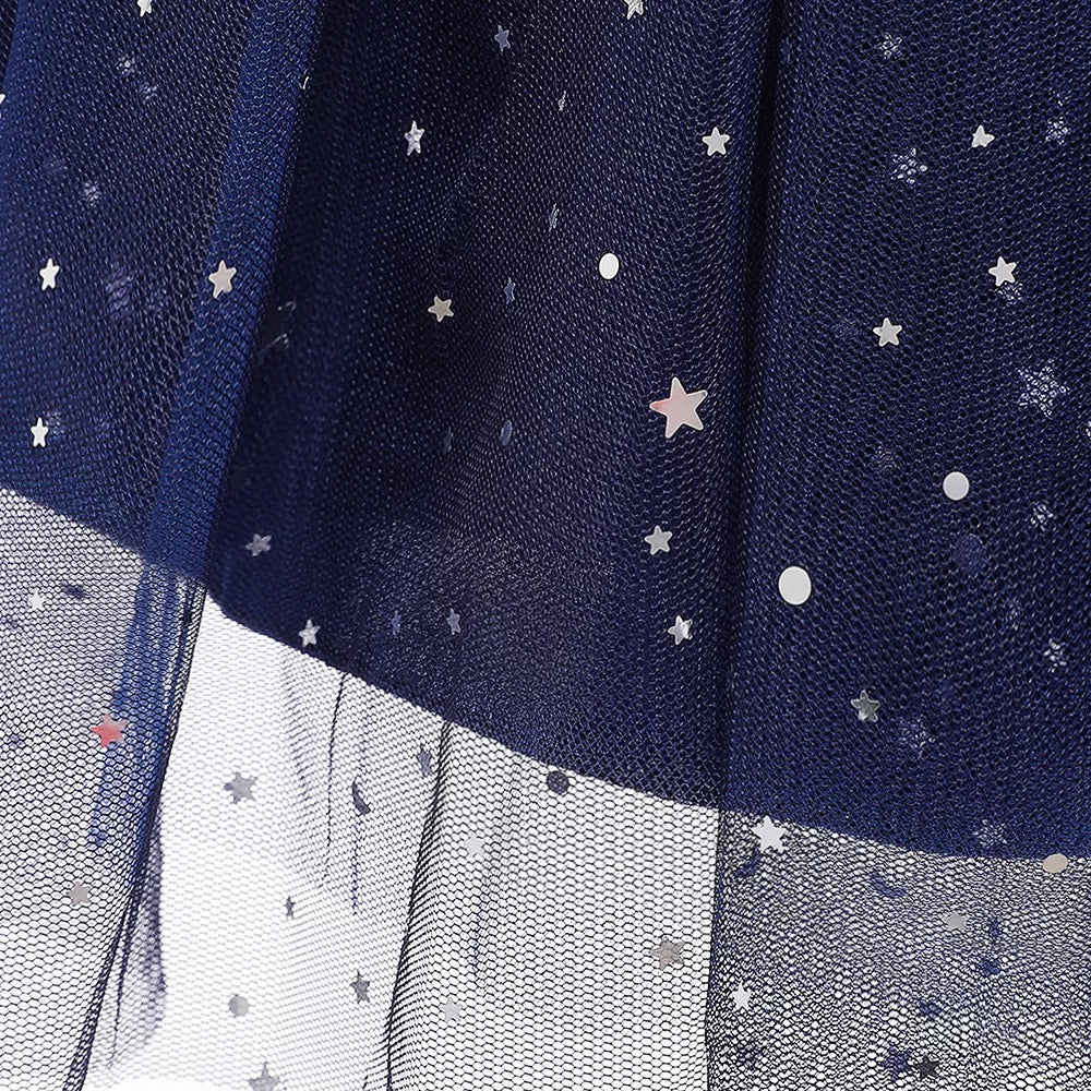 Tussel and sequin dress - Navy blue