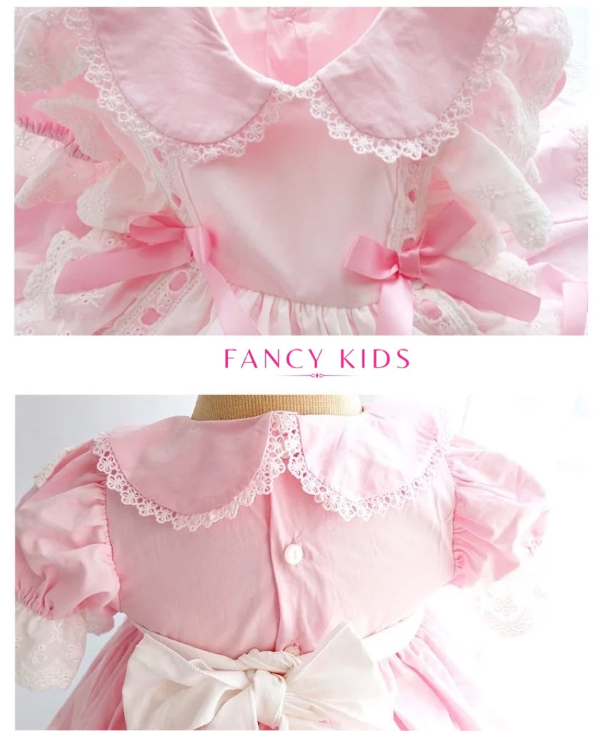 Pink vintage Spanish cotton dress