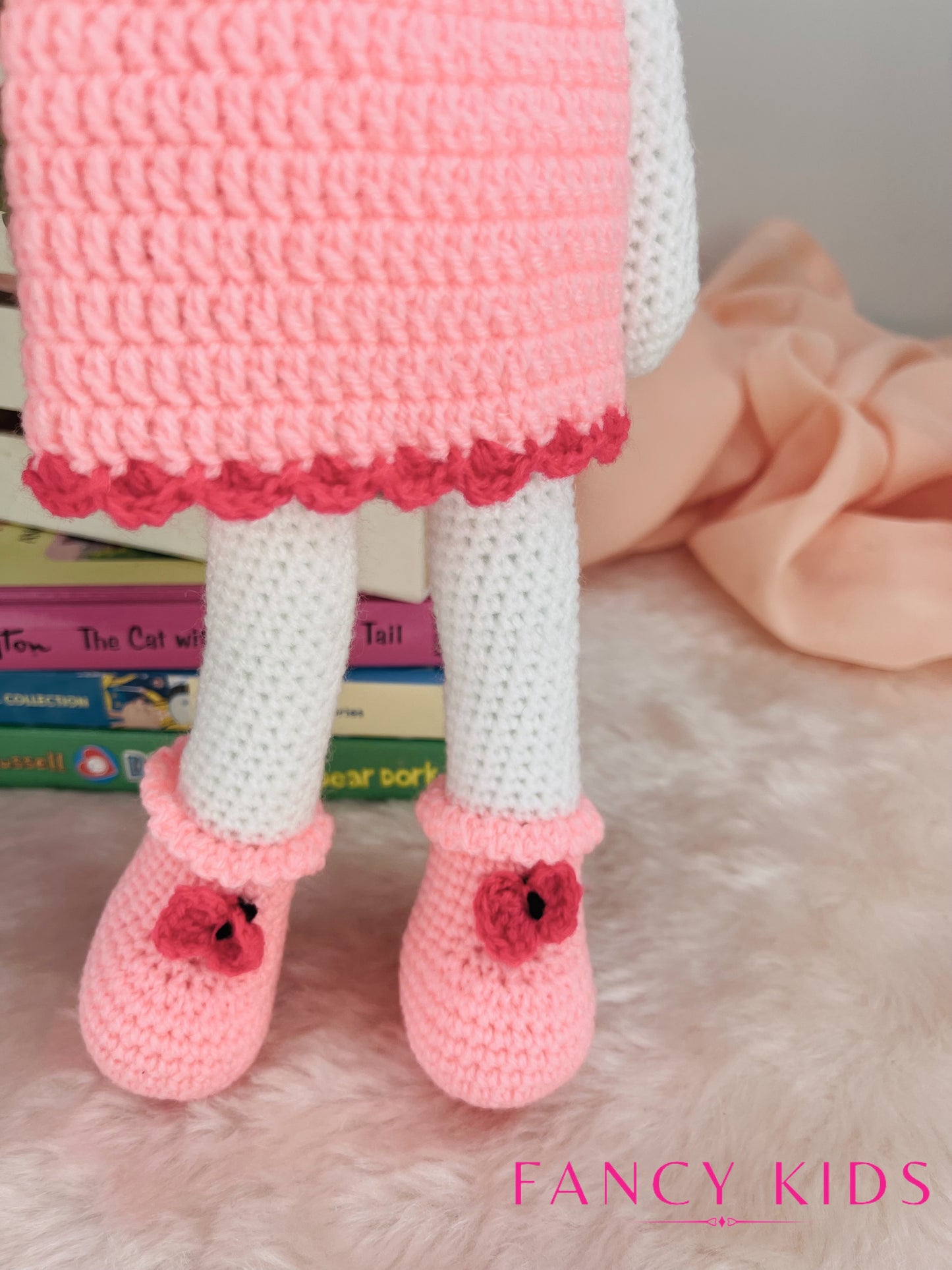 Bunny girl -Hand knitted stuffed toy