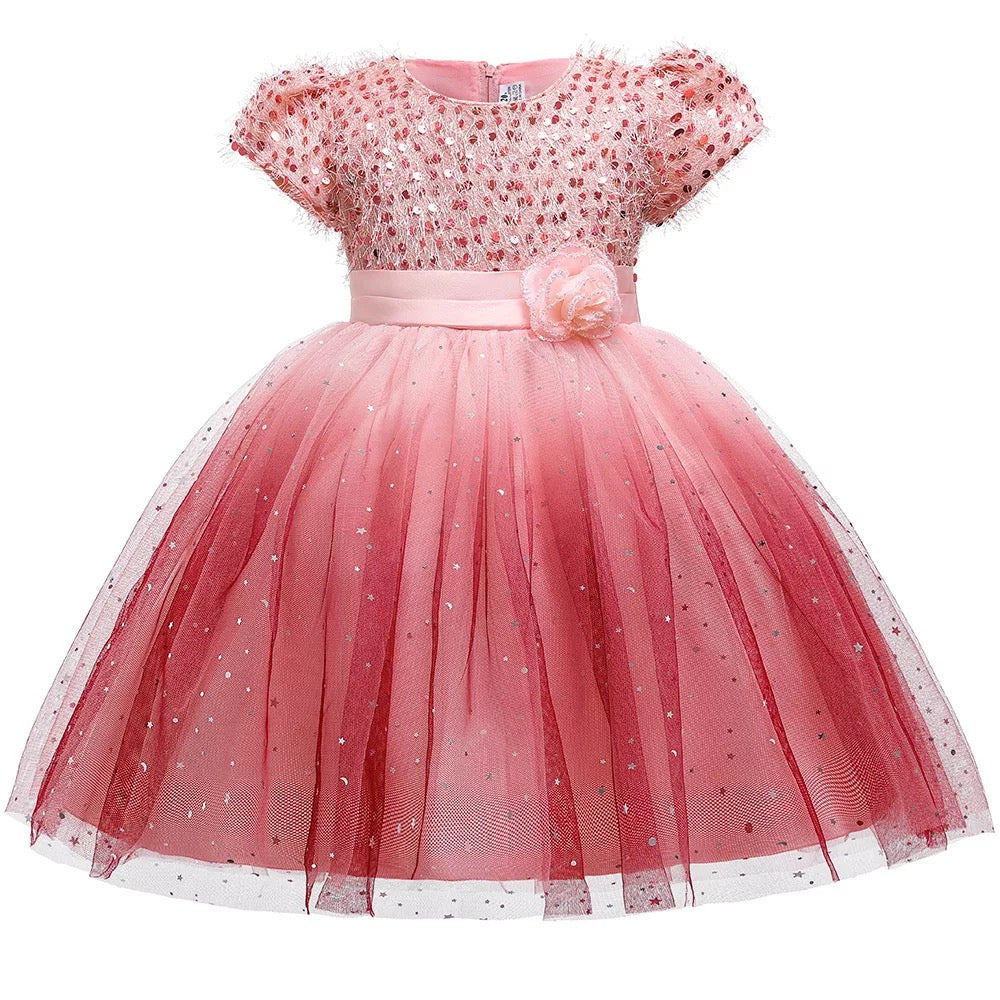 Tussel and sequin dress - pink