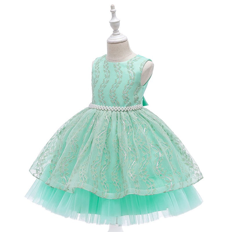 Kiara pearl dress- Light Green