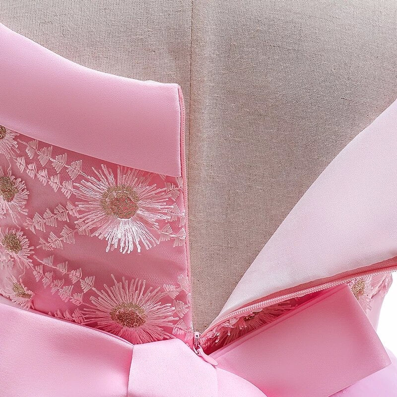 SIENA Pink colour off the shoulder long party dress