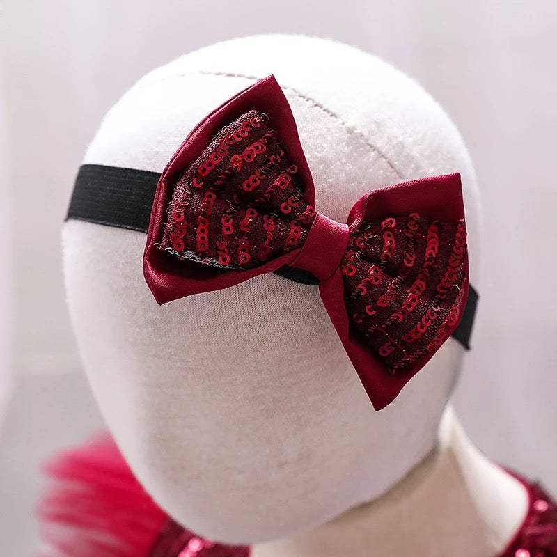 FARAH Red sequins party dress