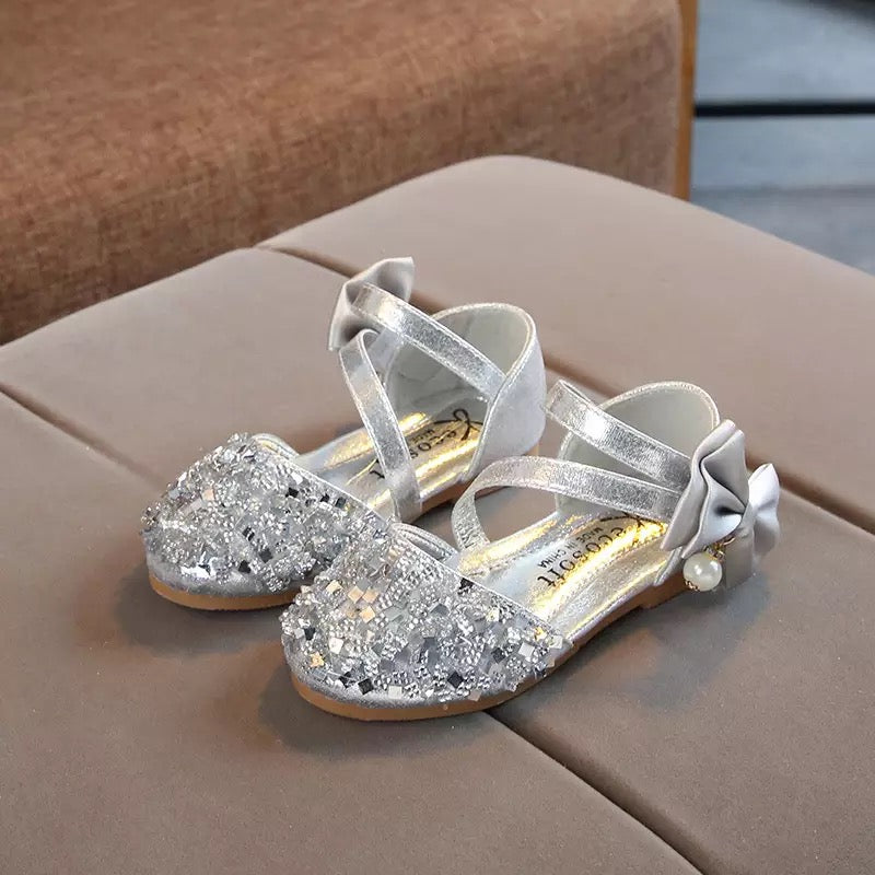 Layla crystal shoe- flat heel
