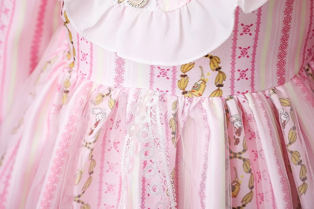 Pink long sleeve Lolita dress