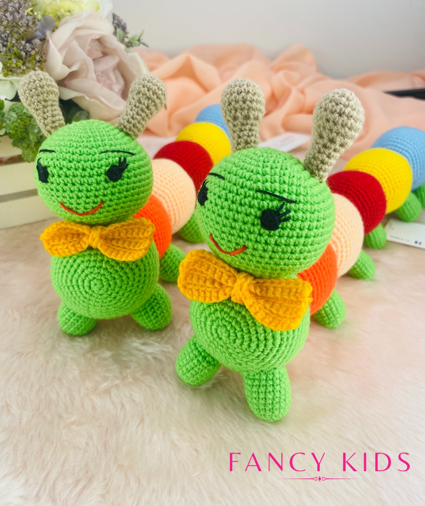 Friendly Caterpillar - Hand knitted stuffed toy