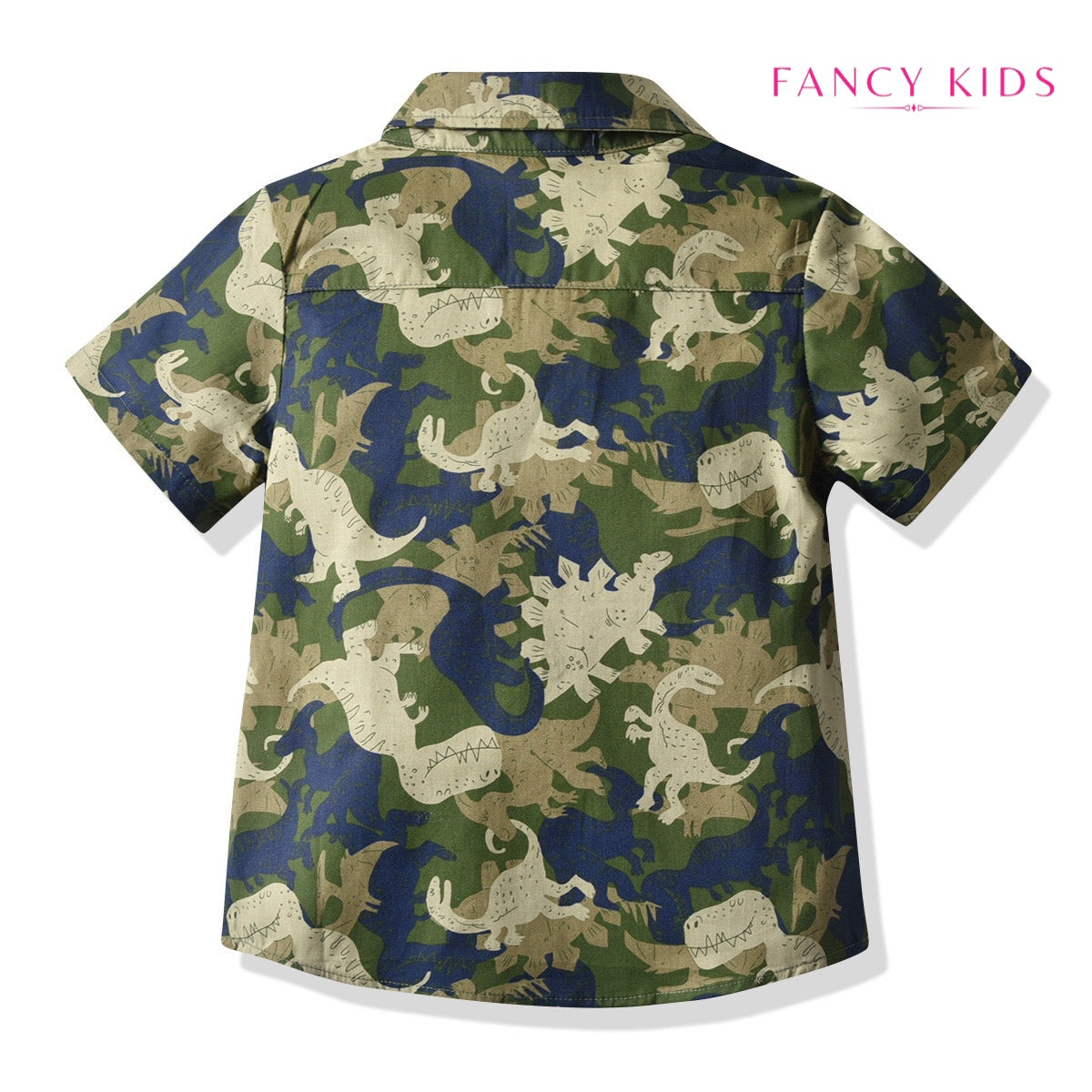 Dinosaur printed short sleeve boys outfit