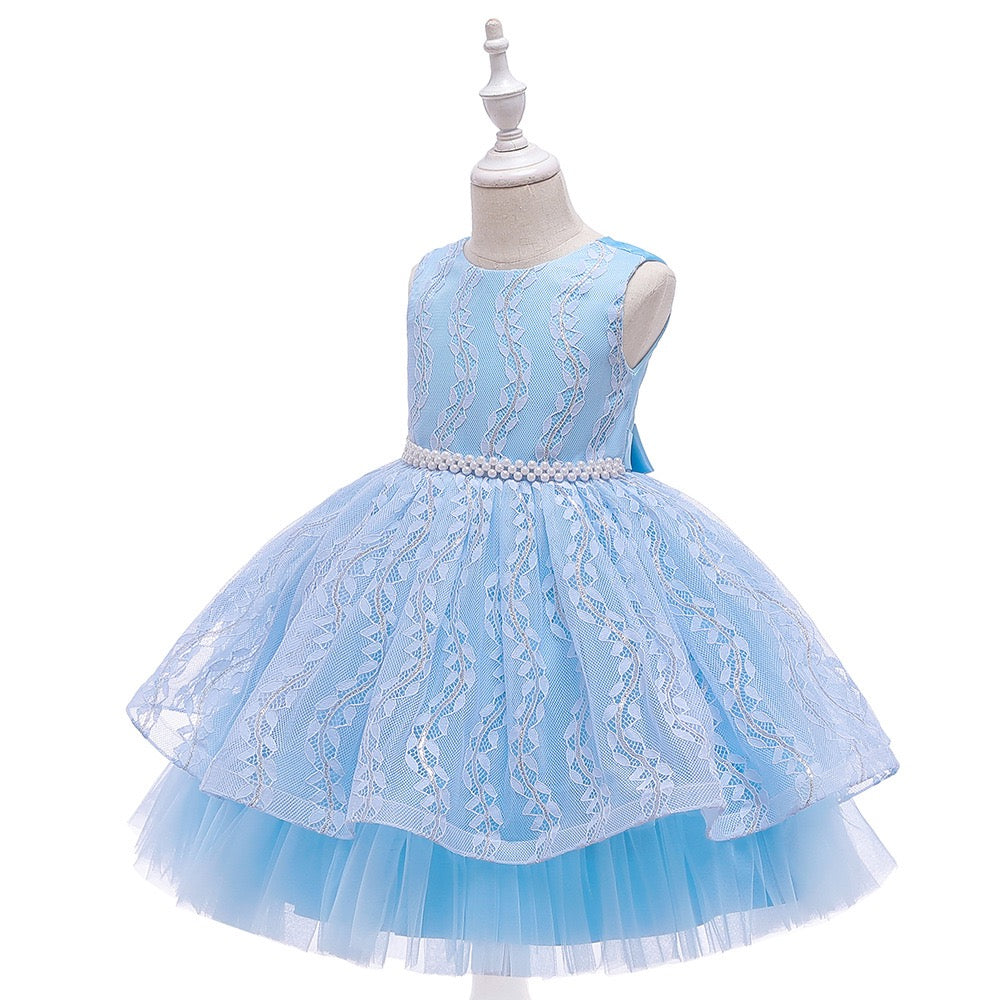 Kiara pearl dress- Blue