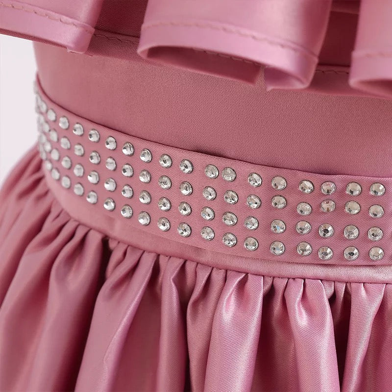 Florence Light pink off the shoulder long dress