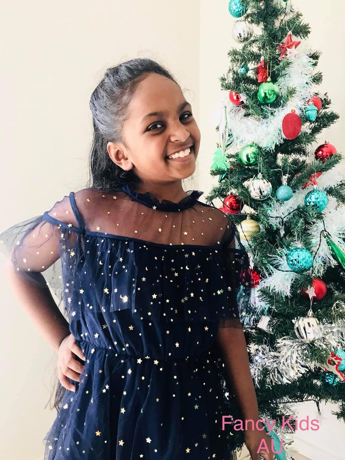 Eva star dress- Navy Blue