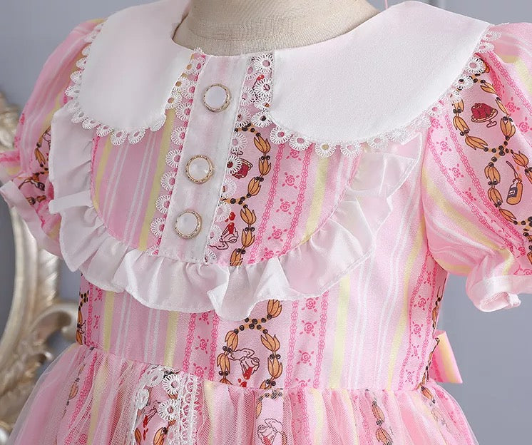 Pink short sleeve Lolita dress