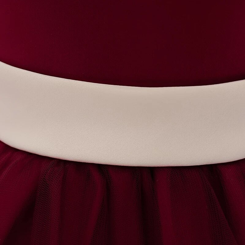 Fancy bow red and gold dress