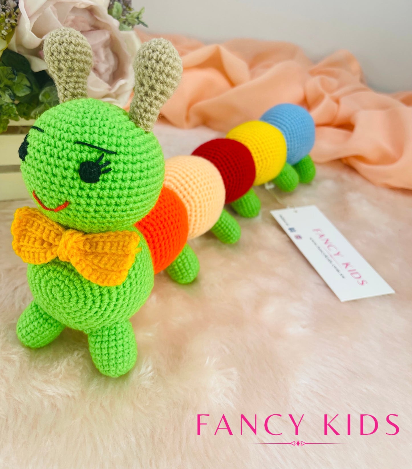 Friendly Caterpillar - Hand knitted stuffed toy