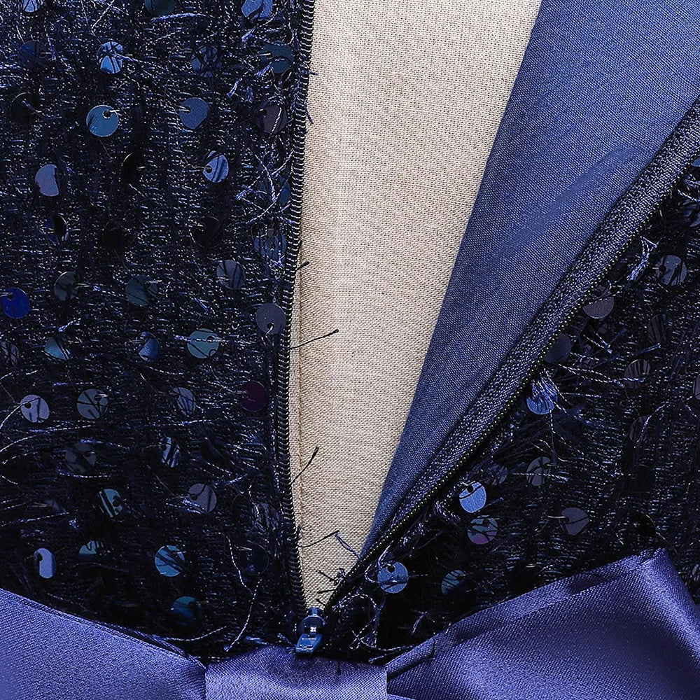 Tussel and sequin dress - Navy blue