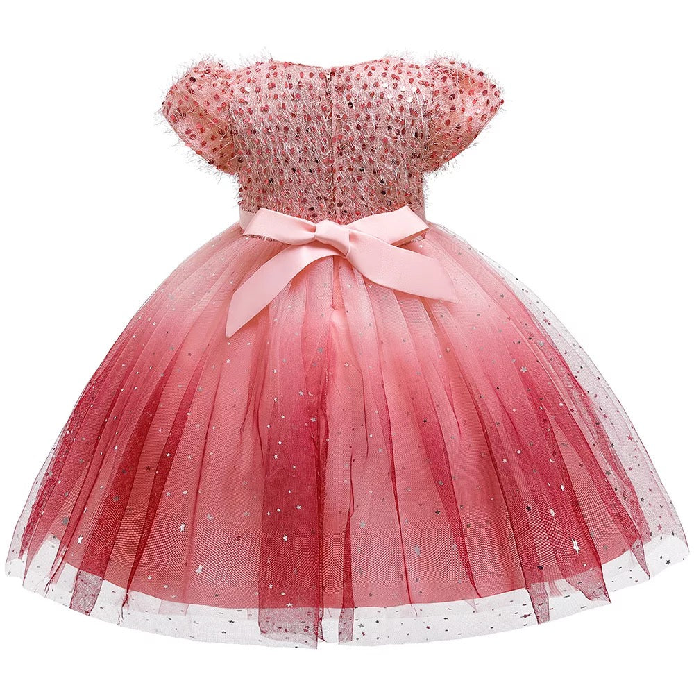 Tussel and sequin dress - pink