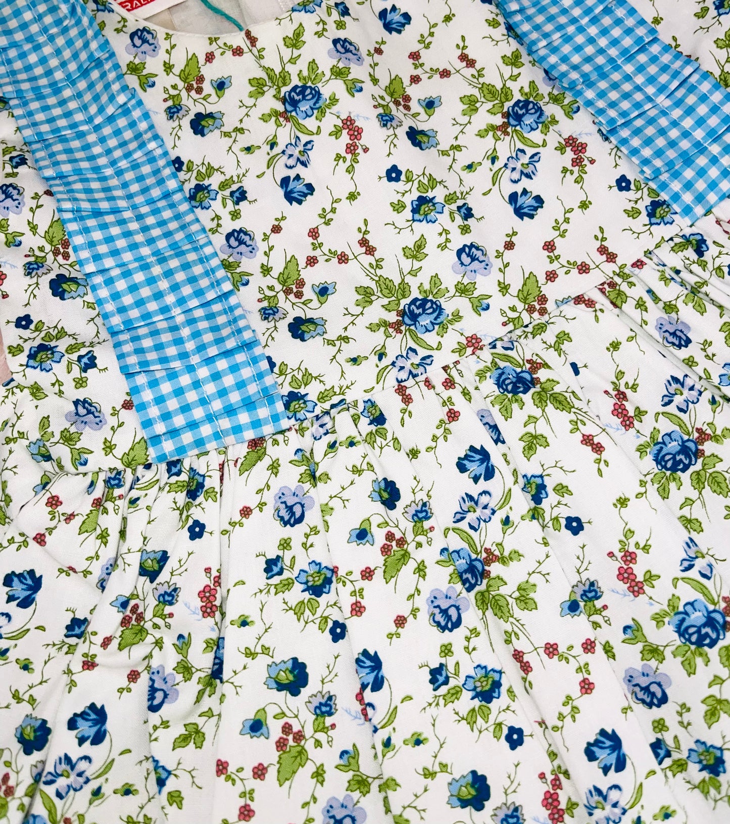 Blue colour Floral summer cotton dress