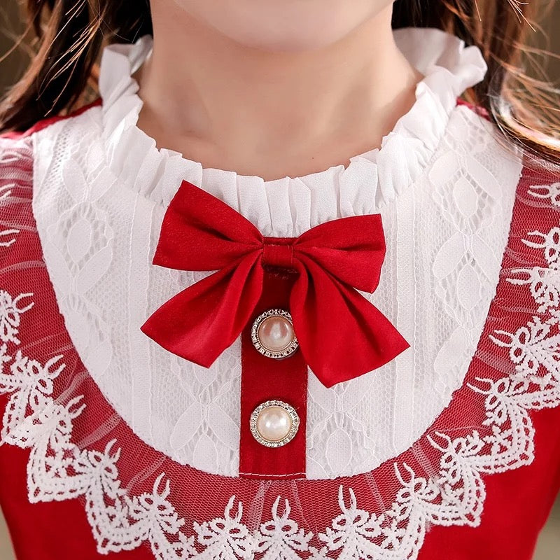 Red short sleeve Lolita dress