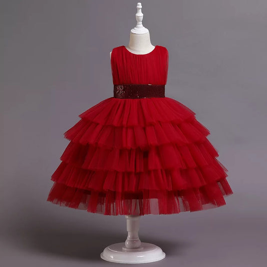 ANDREA Red princess tutu dress