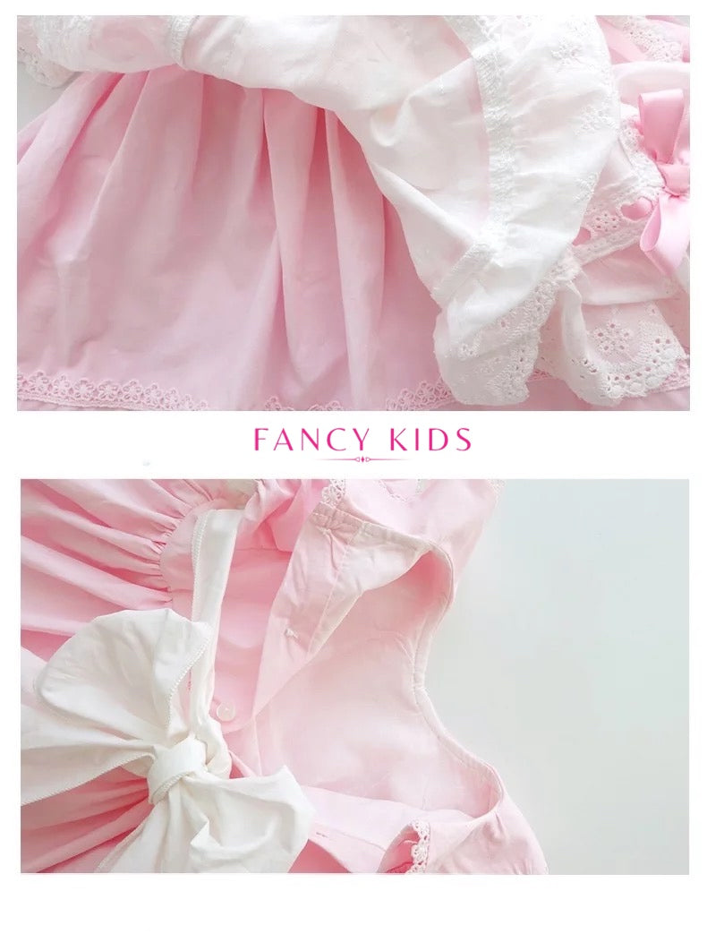 Pink vintage Spanish cotton dress