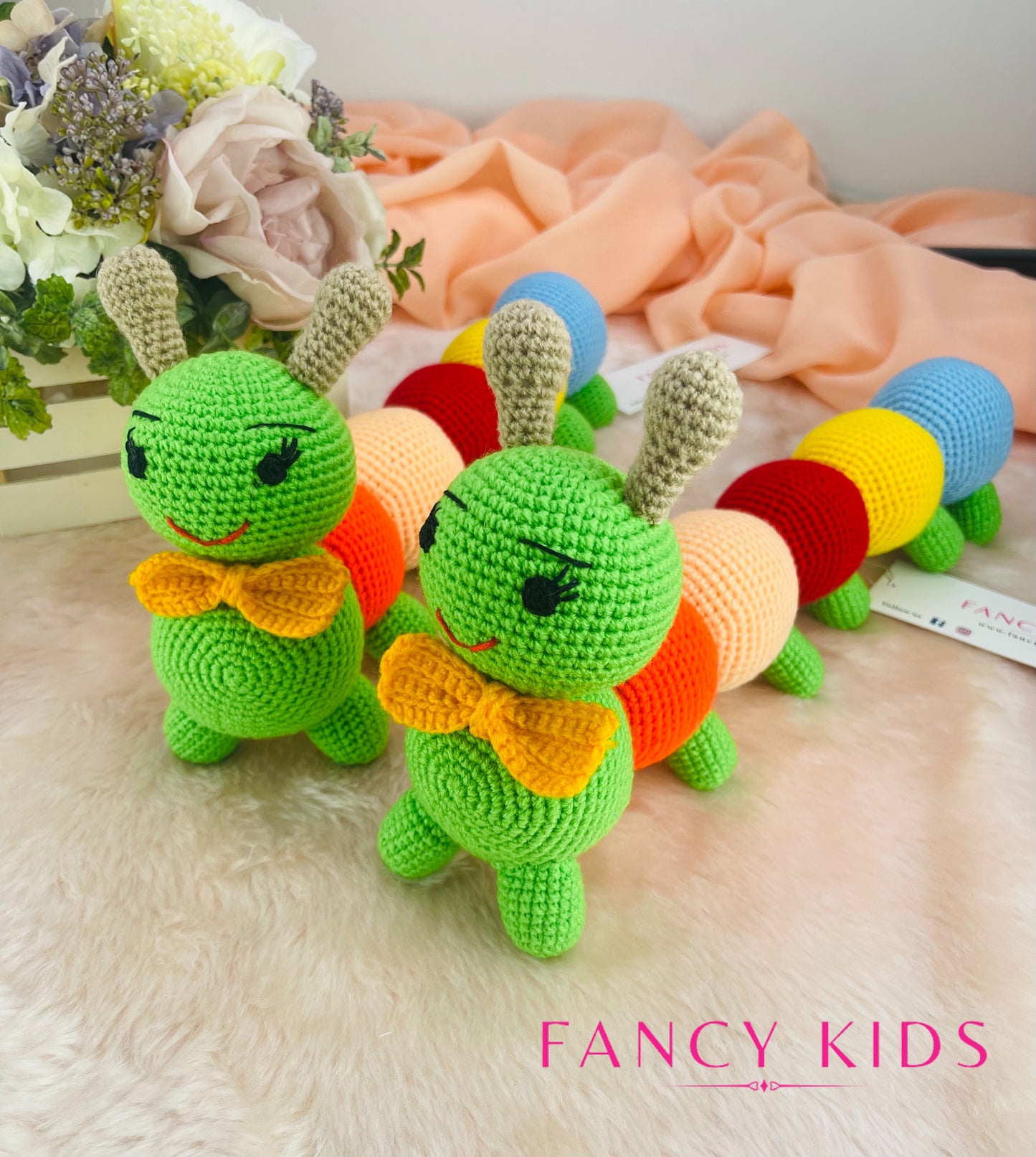 Friendly Caterpillar - Hand knitted stuffed toy