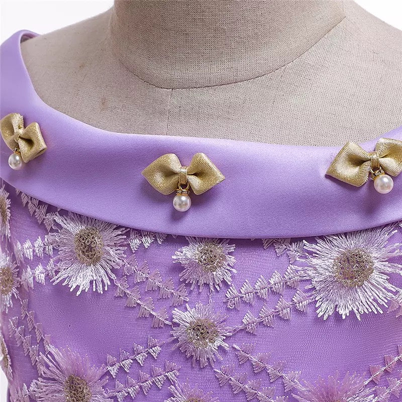 SIENA Purple colour off the shoulder long dress