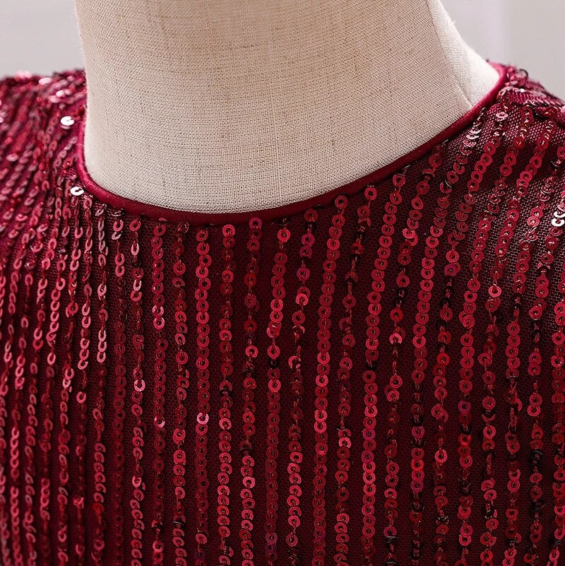 FARAH Red sequins party dress