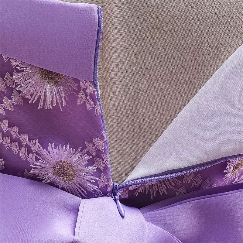 SIENA Purple colour off the shoulder long dress