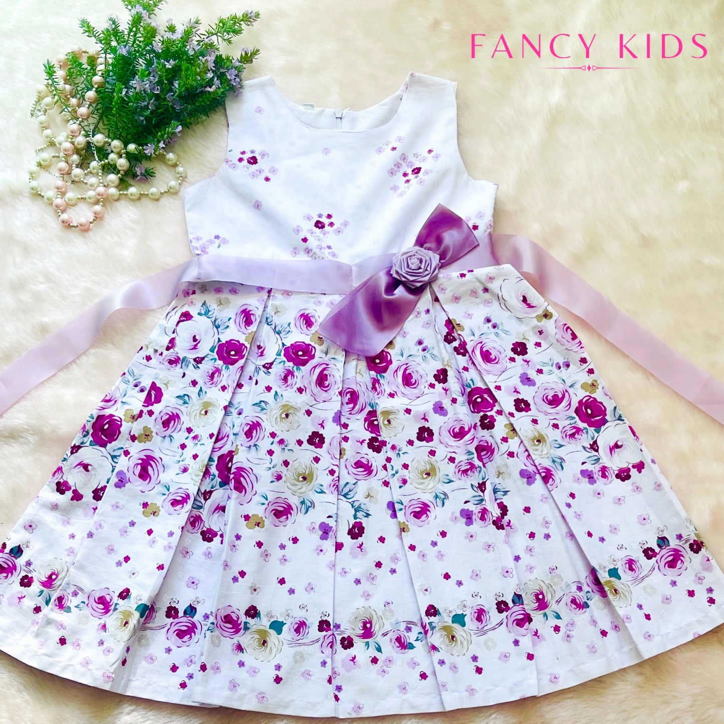 Violet summer cotton dress