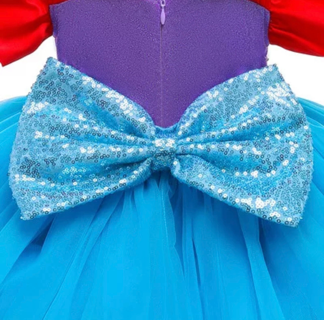 Mermaid dress with a trail