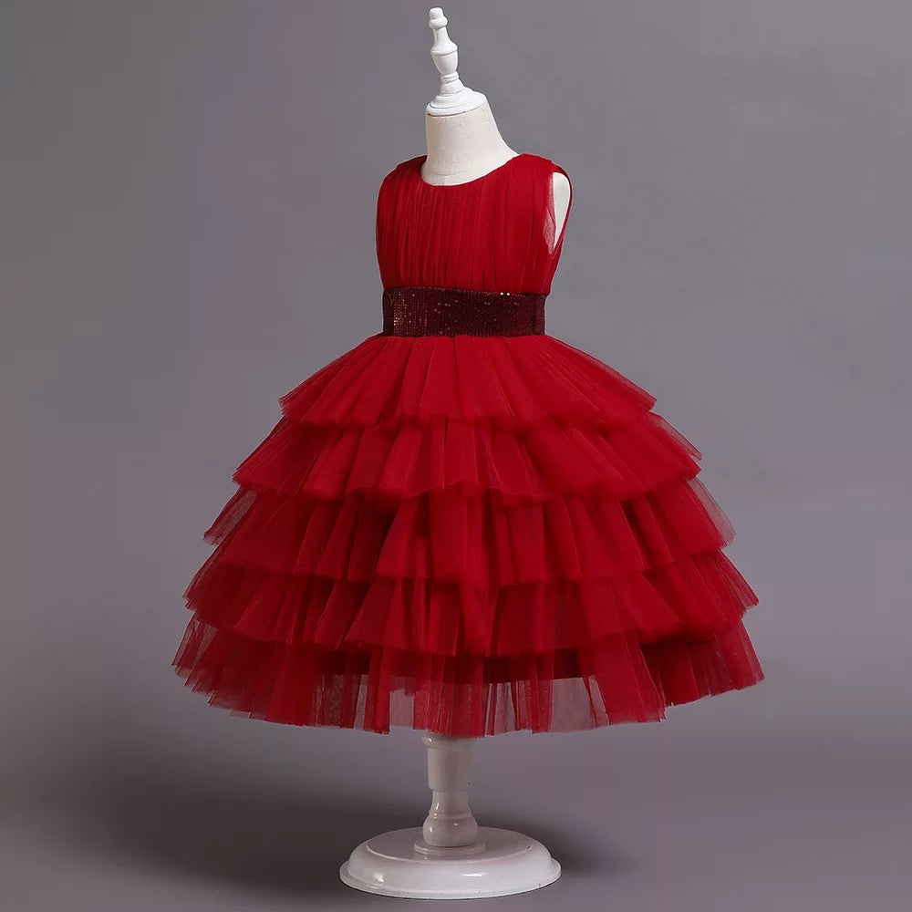 ANDREA Red princess tutu dress