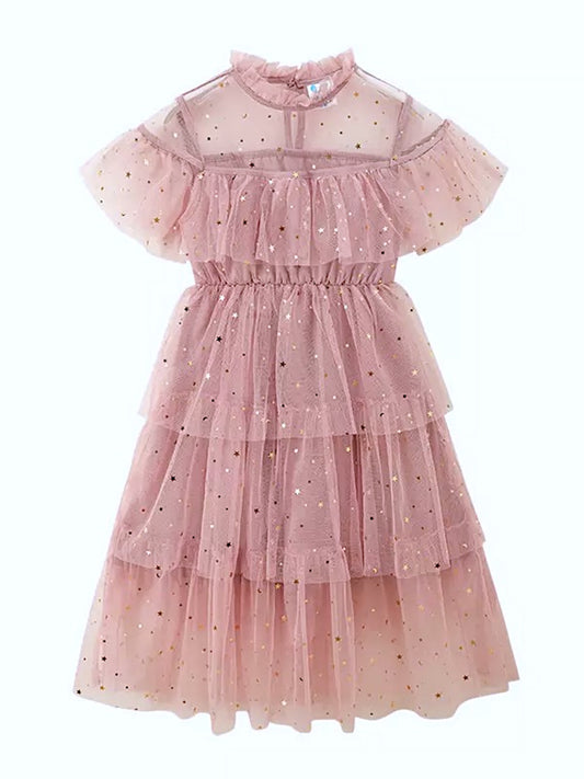 Eva star dress- Dust Pink