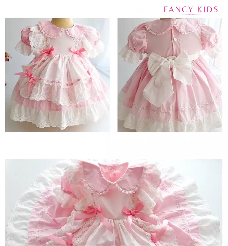 Pink vintage Spanish cotton dress