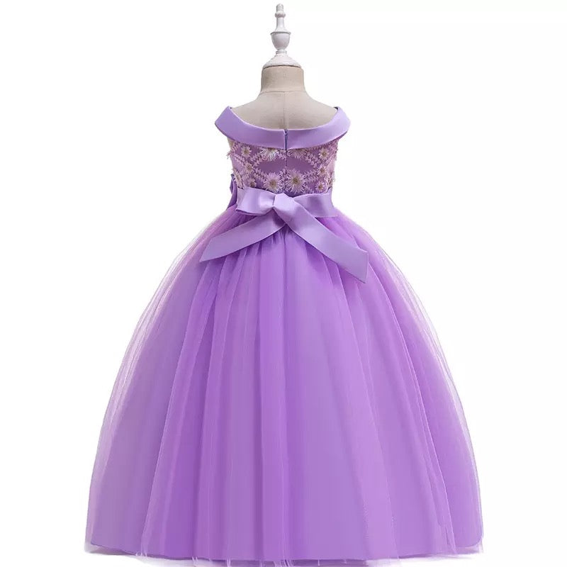 SIENA Purple colour off the shoulder long dress