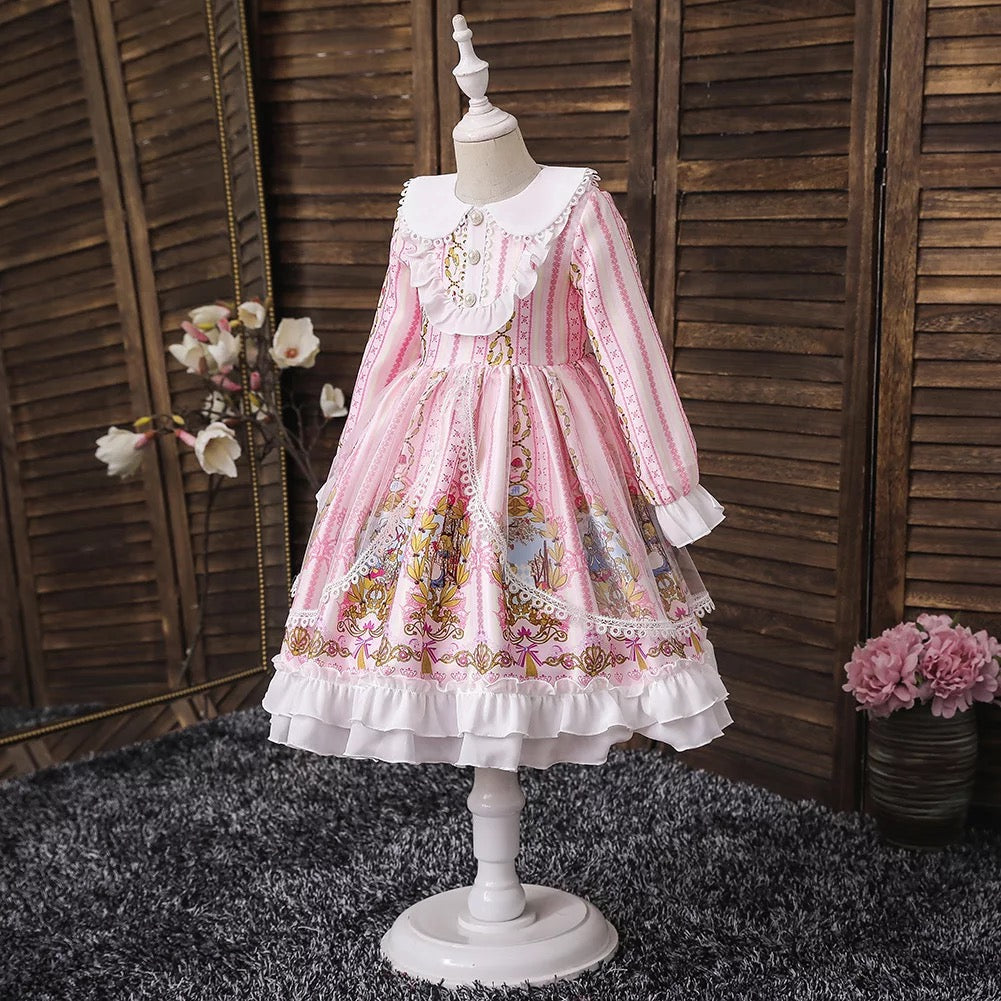 Pink long sleeve Lolita dress