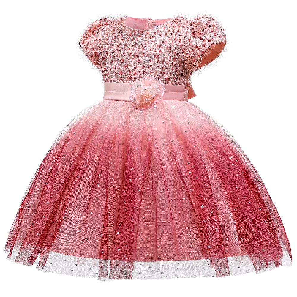 Tussel and sequin dress - pink