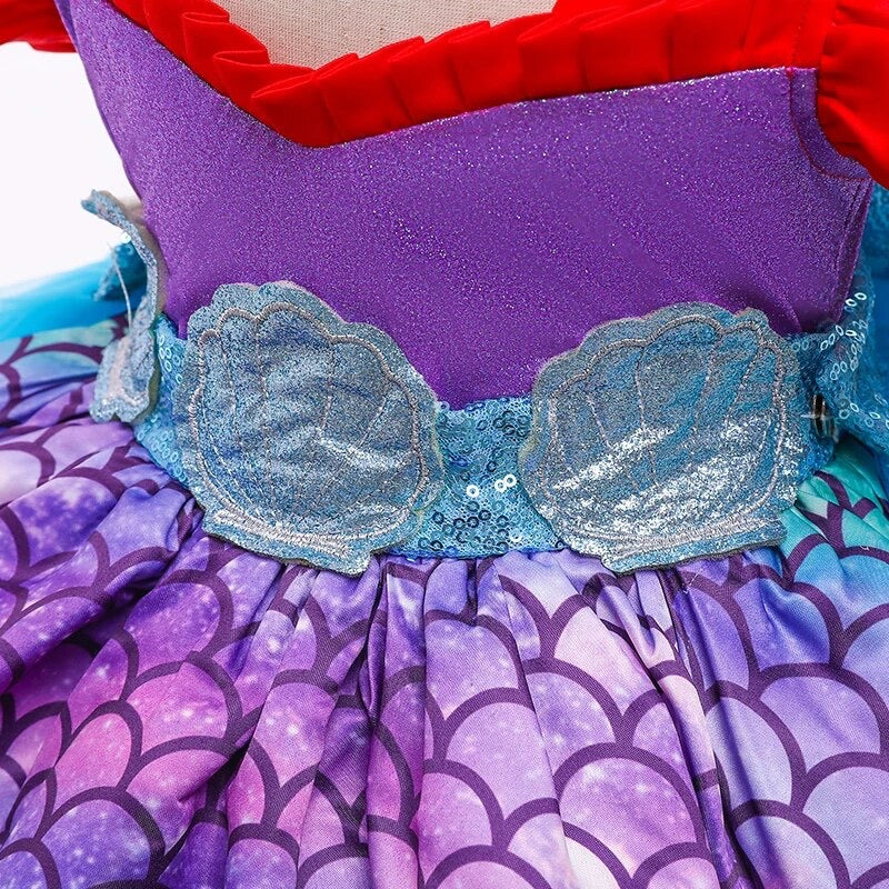 Mermaid dress with a trail