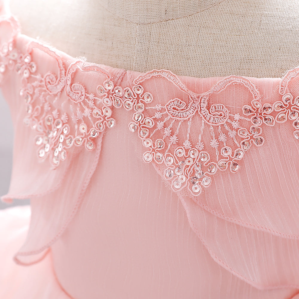 Pink baloon skirt party dress