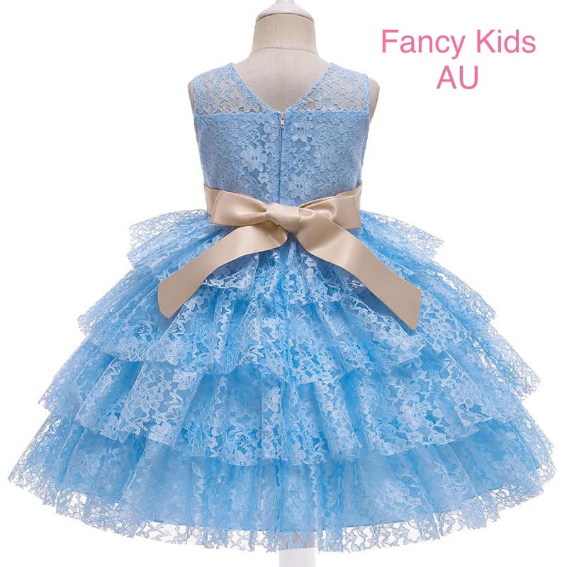 Rosy lace dress- Blue