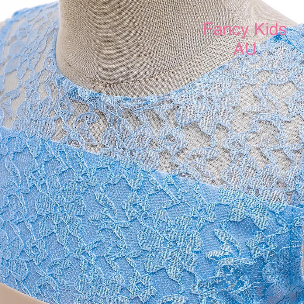 Rosy lace dress- Blue