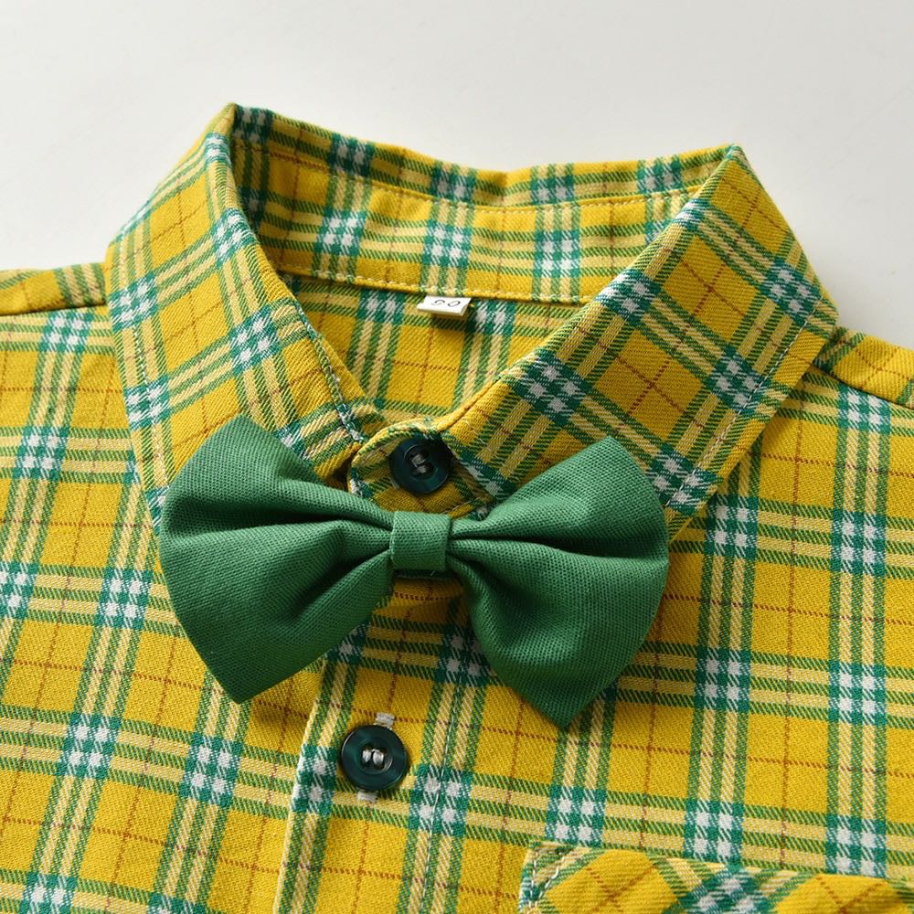 Boys party outfit -light green short sleeve