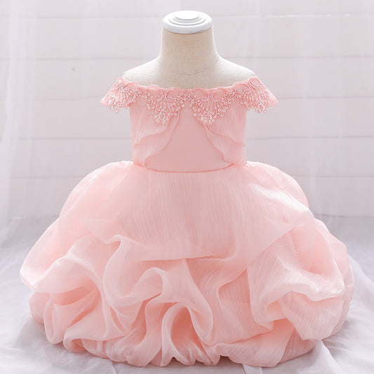 Pink baloon skirt party dress