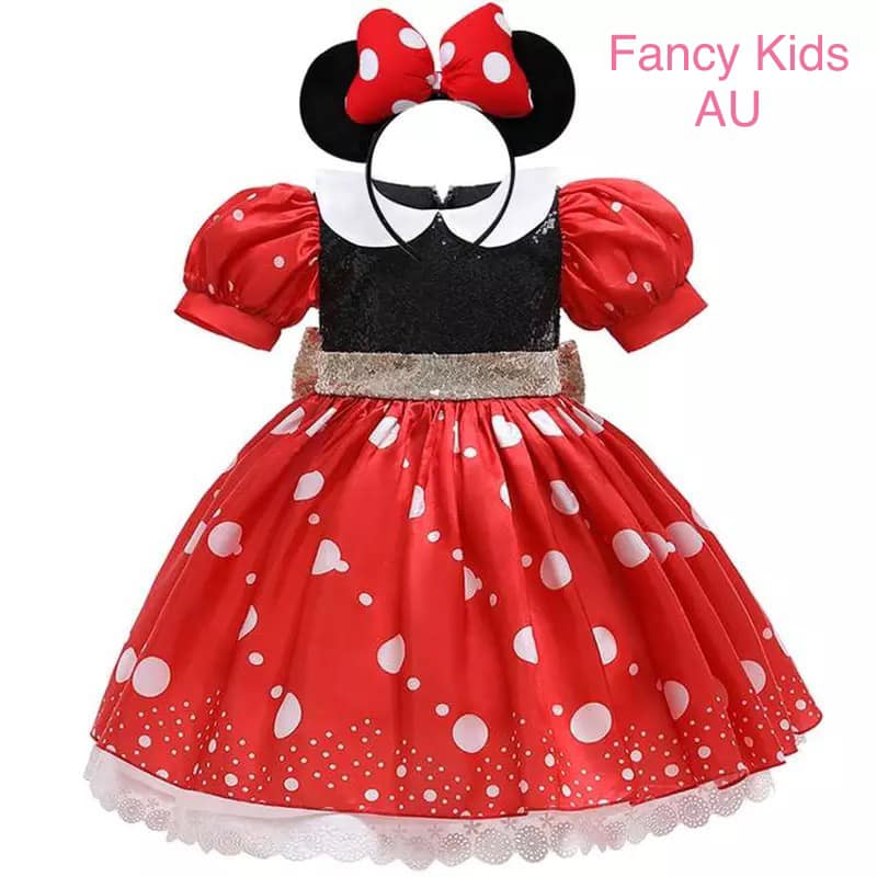 Red and white polka dot dress