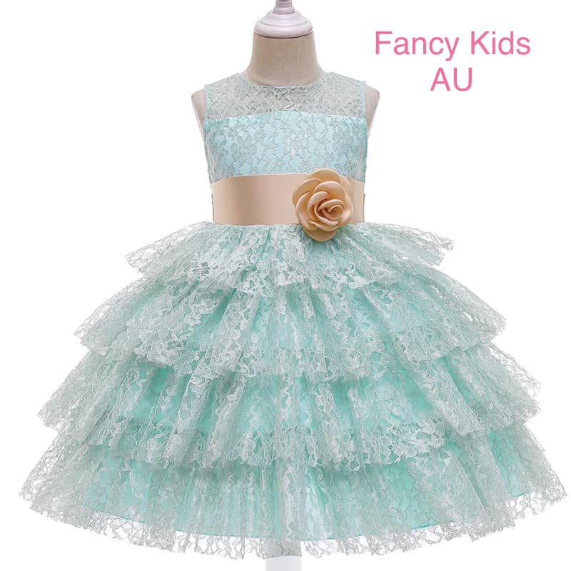 Rosy lace dress- Mint