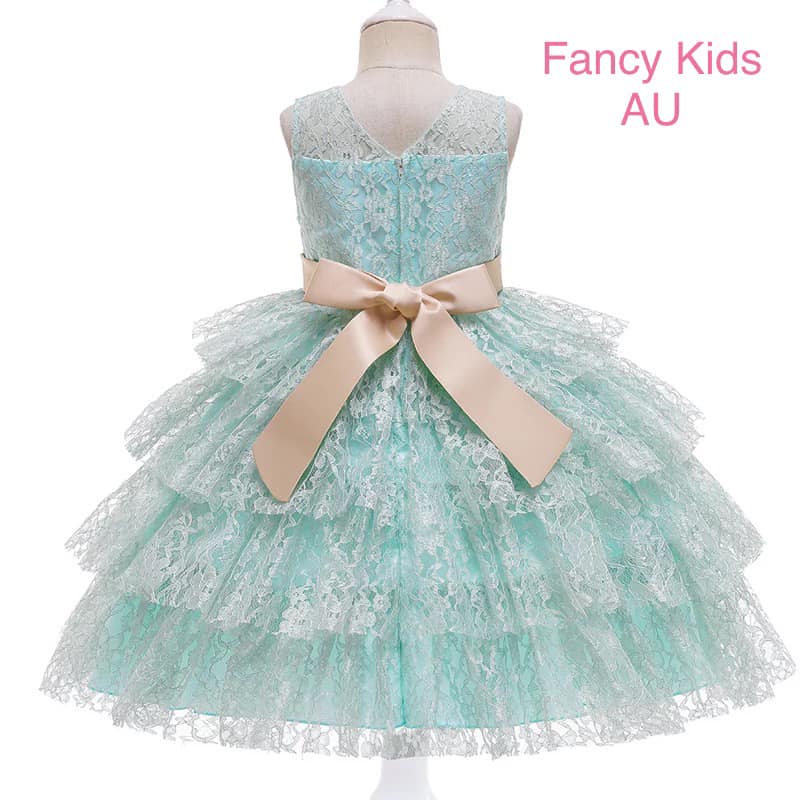 Rosy lace dress- Mint