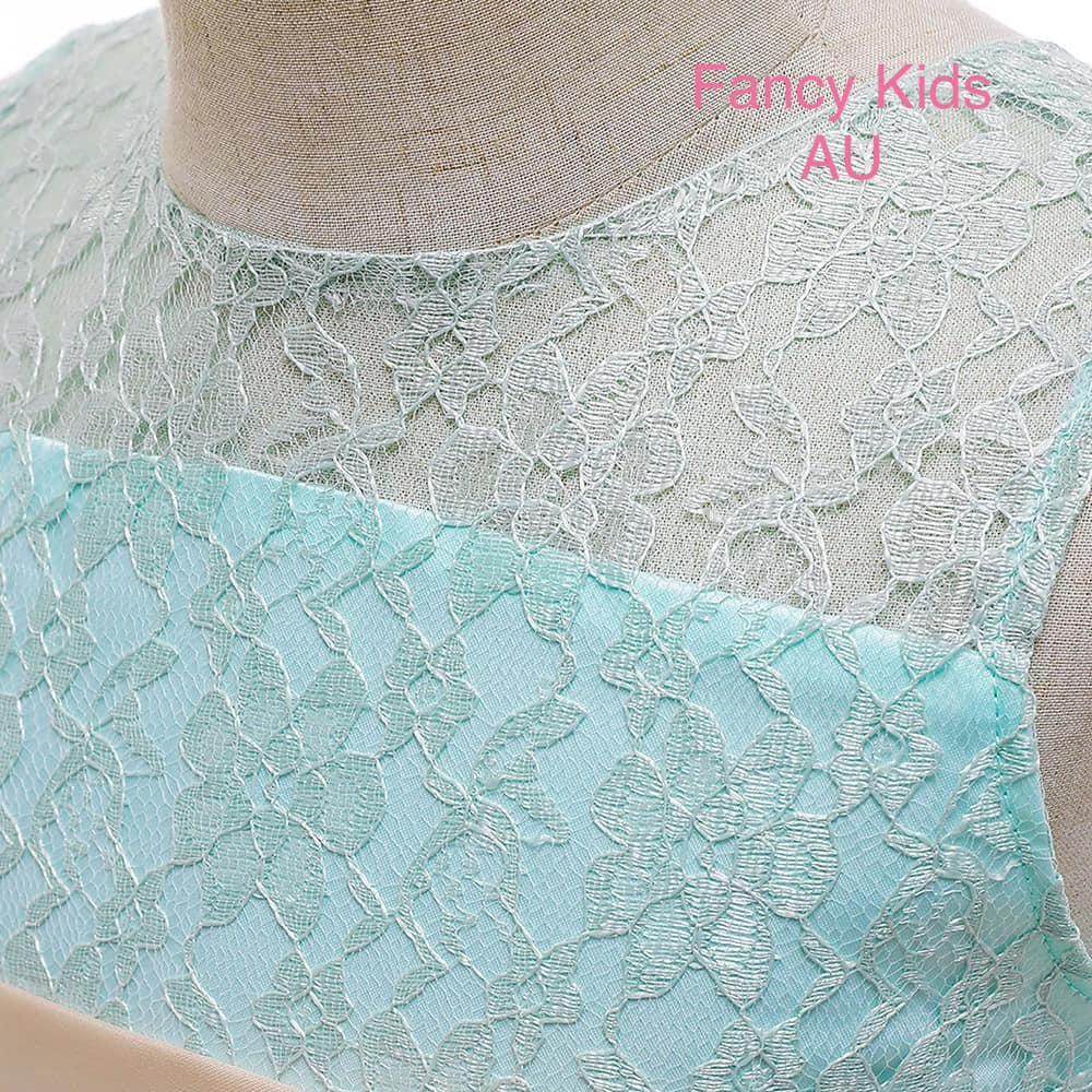 Rosy lace dress- Mint